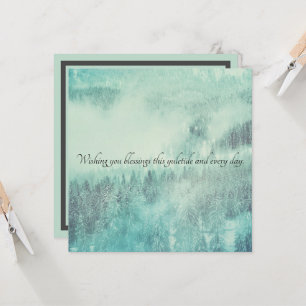 KerstEvergreen Forest Winter Solstice Kaart