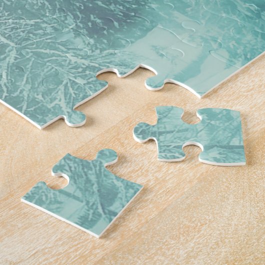 KerstEvergreen Forest Winter Solstice Legpuzzel (Zijkant)