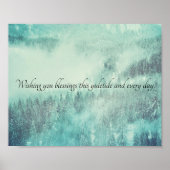 KerstEvergreen Forest Winter Solstice Poster (Voorkant)