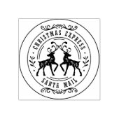 KerstExpress Santa Mail Cute Reindeer Rubberstempel (Afrduk)