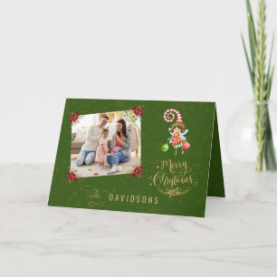Kerstfair Familie Foto met Charmant Kerstgroet Kaart