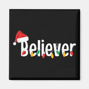 KerstFaith Believer   Santa Claus Xmas lampjes Magneet