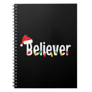 KerstFaith Believer Santa Claus Xmas lampjes Notitieboek