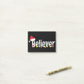 KerstFaith Believer | Santa Claus Xmas lampjes Post-it® Notes (Op bureau)