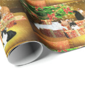 Kerstfamilie Cadeaupapier (Rol Hoek)