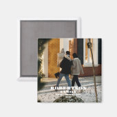 Kerstfamilie gepersonaliseerde aangepaste stijlvol magneet (Voorkant / Achterkant)