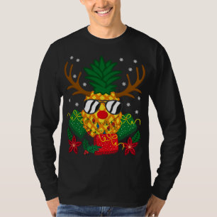 Kerstfamilie - rendierlijk deer-anananas sung t-shirt