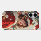 Kerstfantasie: Romantische iPhone 16, stoer hoesje (Achterkant (horizontaal))