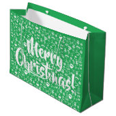 Kerstfavorieten: De kerstman Elf Snowman Santa Groot Cadeauzakje (Voorkant Gekanteld)