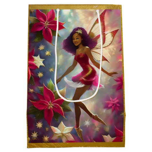 Kerstfee Collectie Plum Tint Natuurlijk Haar Medium Cadeauzakje (Achterkant)