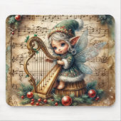 Kerstfee speelt harp muismat (Voorkant)