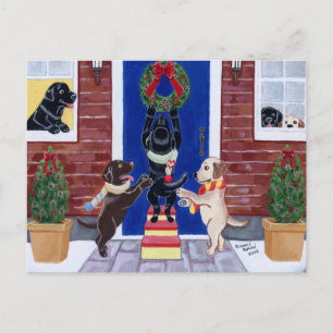 kerstfeeën labradors feestdagenkaart