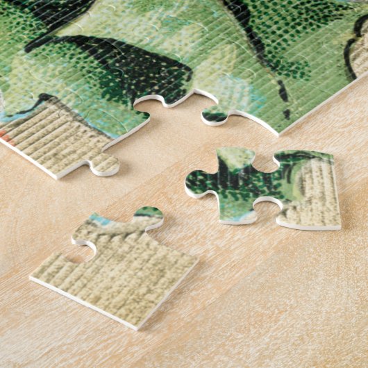 kerstfeest 1908 Robin Bird Legpuzzel (Zijkant)