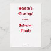 kerstfeest 1915 folie feestdagenkaart (Achterkant)