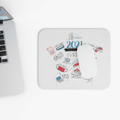 Kerstfeest 2021: viercijferjaar Covid Vaccine Muismat