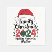 Kerstfeest 2024 samen herinneringen maken servet (Voorkant)