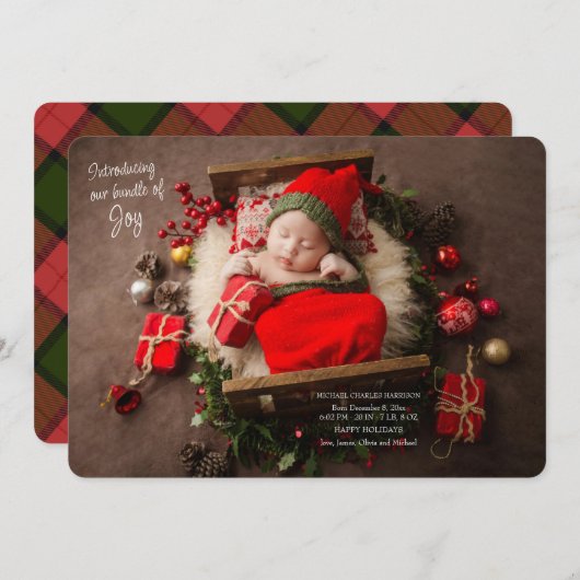 Kerstfeest: Aankondiging kerstfeest (Voorkant / Achterkant)