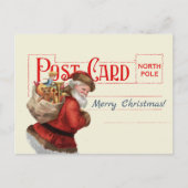  kerstfeest Antiek Briefkaart rood (Voorkant)