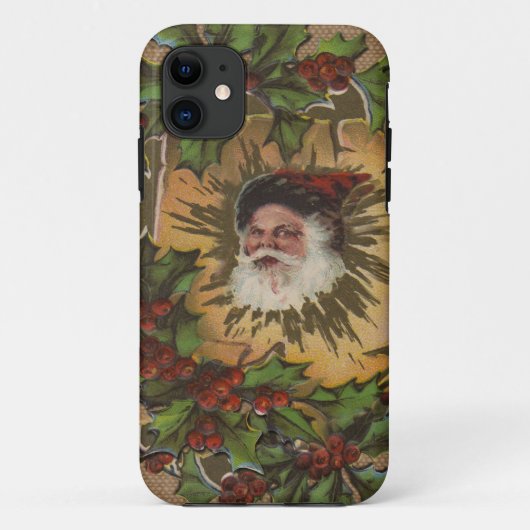 kerstfeest Antiek Holly Case-Mate iPhone Case (Achterkant)