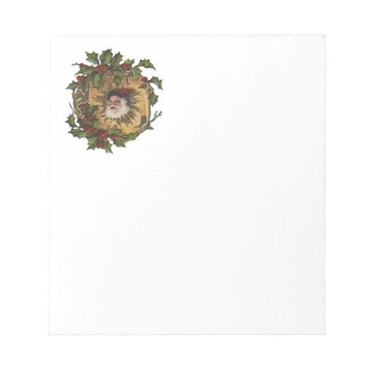 kerstfeest Antiek Holly Notitieblok (Voorkant)