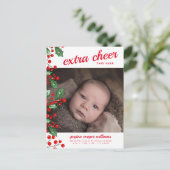 KERSTFEEST BABY AANKONDIGING | Kerstvreugde (Staand voorkant)