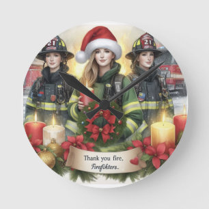 Kerstfeest, bedankt voor de brandweer ronde klok