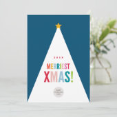 KERSTFEEST BEDRIJFSMINIMAAL moderne minimalistisch Feestdagenkaart (Staand voorkant)