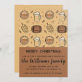 Kerstfeest bier Drink rustiek Kaart (Voorkant / Achterkant)