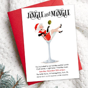 Kerstfeest Borrel Martini Kaart