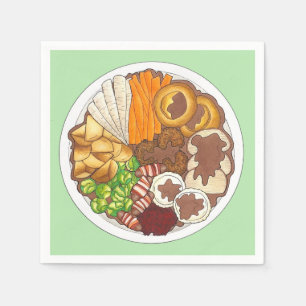 kerstfeest Britse feestelijke feestelijke Britse f Servet