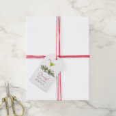 Kerstfeest Candy Cane Martini en Mistletoe Holiday Cadeaulabel (Met Touw)