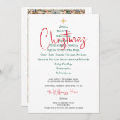 Kerstfeest Christelijk Geloof Jezus Religieus Kaart (Voorkant / Achterkant)