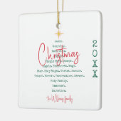 Kerstfeest Christelijk Geloof Jezus Religieus Keramisch Ornament (Links)