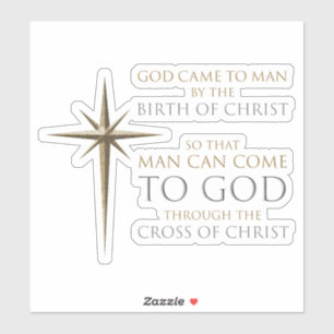 Kerstfeest Christelijke Faith Star: Geboorteplaats Sticker