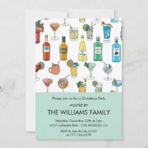 Kerstfeest Cocktail Hedendaagse Drinken Kaart