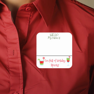 Kerstfeest Cocktailparty Naambadge Etiket