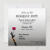 Kerstfeest Cocktailparty Proost! Kaart (Achterkant)