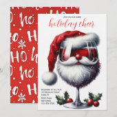 Kerstfeest Cocktailparty Uitnodiging (Voorkant / Achterkant)