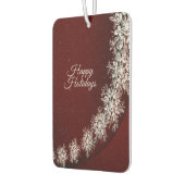 Kerstfeest Crystal Snowflakes Red Rustic Luchtverfrisser (Links)