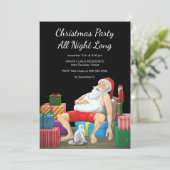 Kerstfeest de hele nacht lang kaart (Staand voorkant)