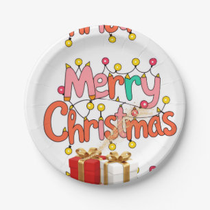 Kerstfeest decoratie ornament papieren bordje