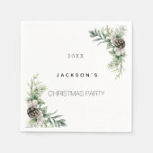 Kerstfeest dennenappels servet (Voorkant)