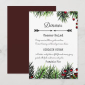 Kerstfeest eenvoudig menu (Voorkant / Achterkant)