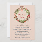 Kerstfeest Eenvoudige krans Candy Canes Kaart (Voorkant)