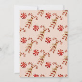 Kerstfeest Eenvoudige krans Candy Canes Kaart (Achterkant)