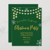 Kerstfeest elegant bedrijfsdiner feestdagenkaart (Voorkant / Achterkant)