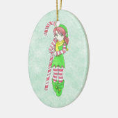 Kerstfeest Elf Ornament (Links)