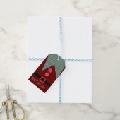 Kerstfeest Elf Pak Cadeaulabel (Met Touw)