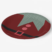 Kerstfeest Elf Suit Holiday Papieren Bordje (Gekanteld)