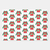 Kerstfeest- en feestgevels inpakpapier vel (Voorkant 3)